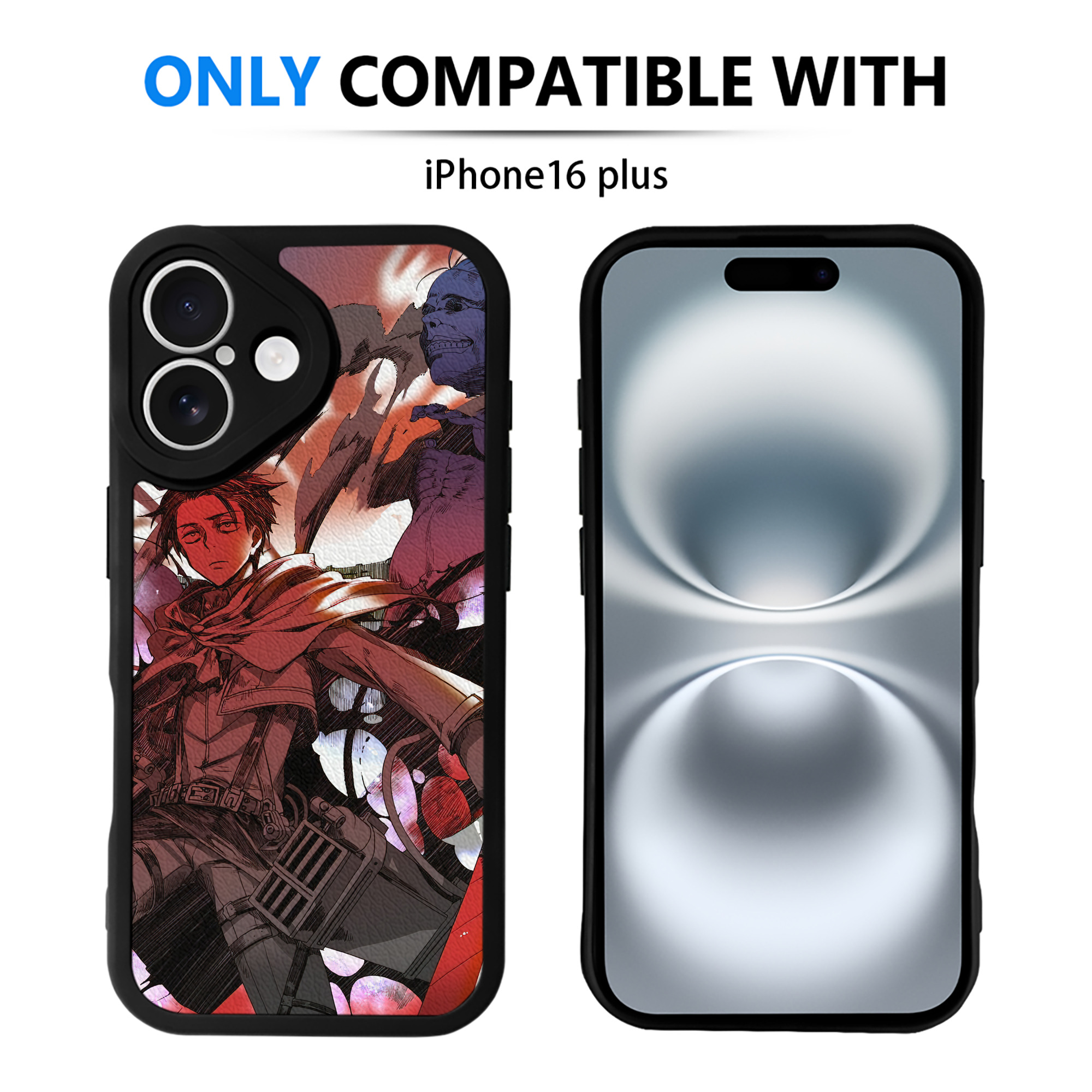 （画像用） 進撃の巨人 Attack on Titan 【iPhone 16シリーズ対応】シリコンスマホケース（レザー調） 材質：シリコン